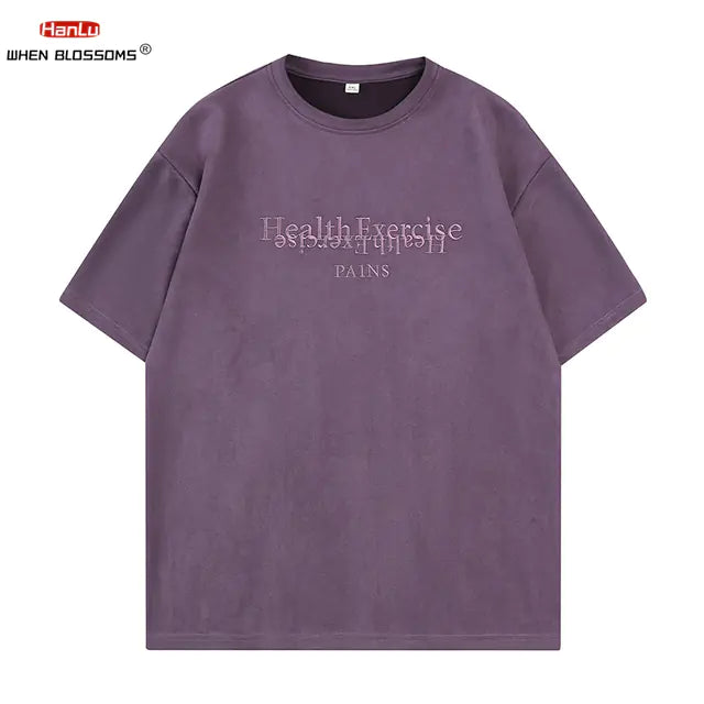 Unisex Short Sleeve Hip Hop Embroidered T-Shirt 2024