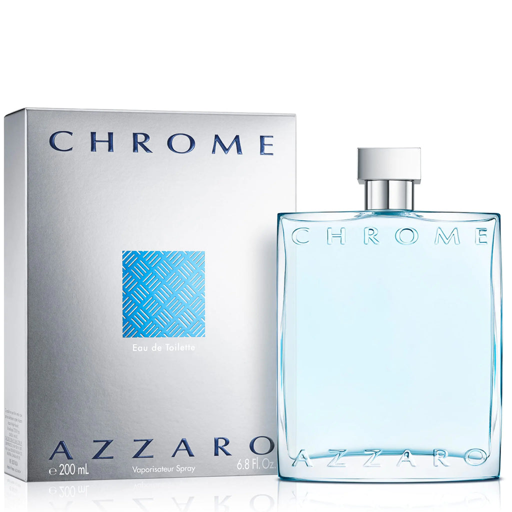 Azzaro Chrome Eau de Toilette - Citrus Woody Musky Mens Cologne