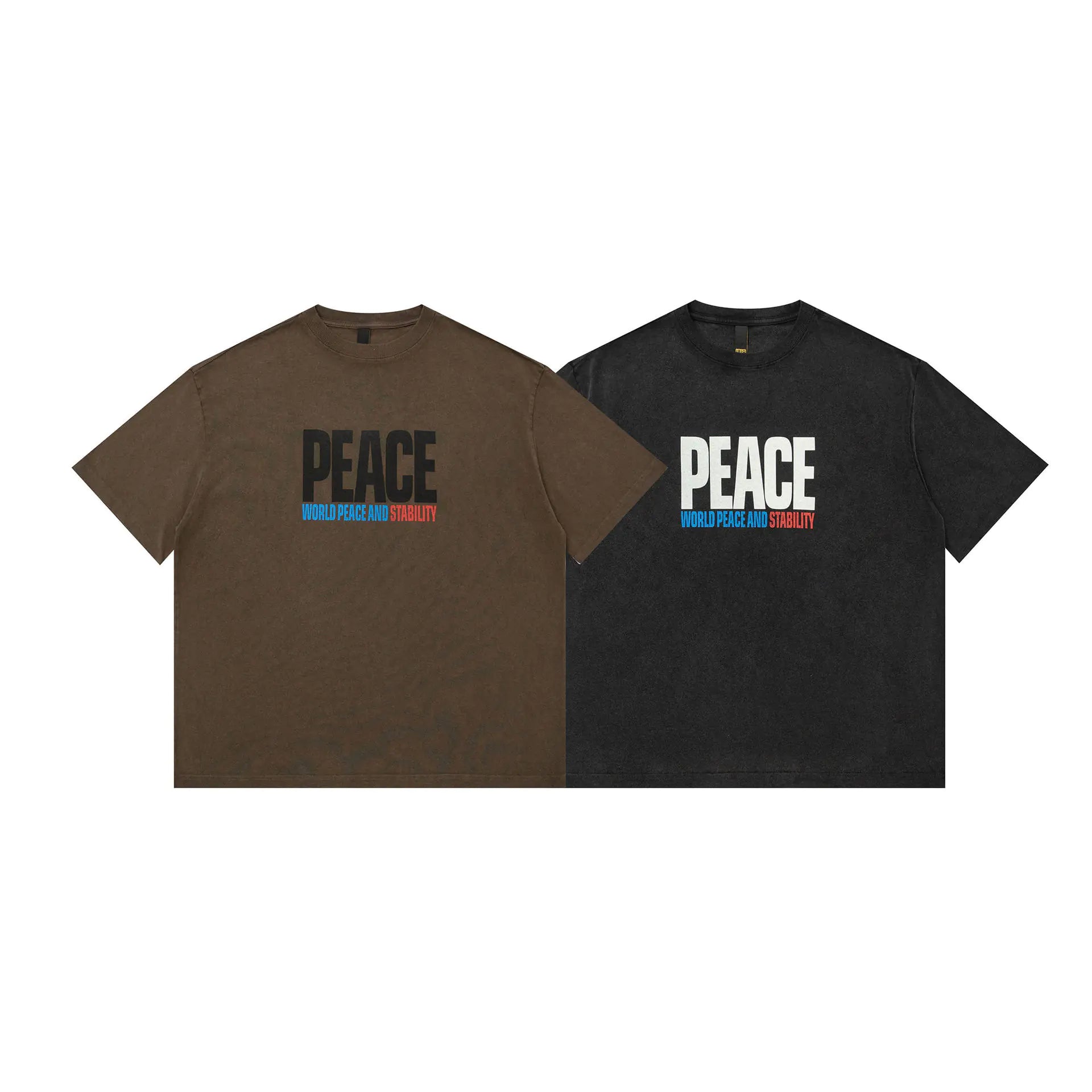 Men's Short Sleeve Casual Graphic T-Shirts - Vintage Peace