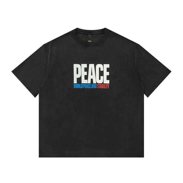Men's Short Sleeve Casual Graphic T-Shirts - Vintage Peace