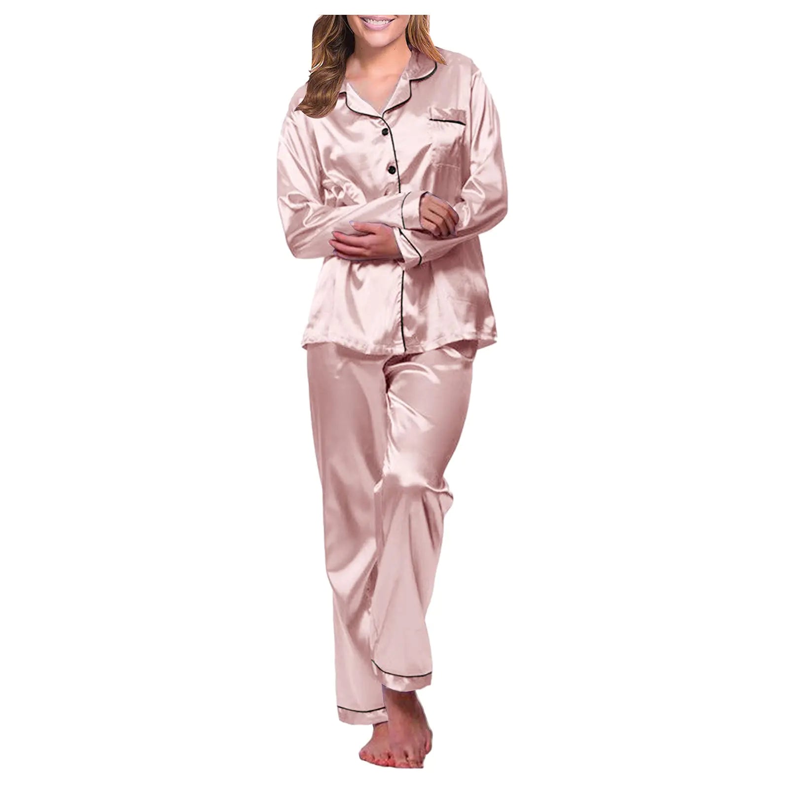 Satin Dreams Women's Pajama Set - Luxe Comfort Nightwear