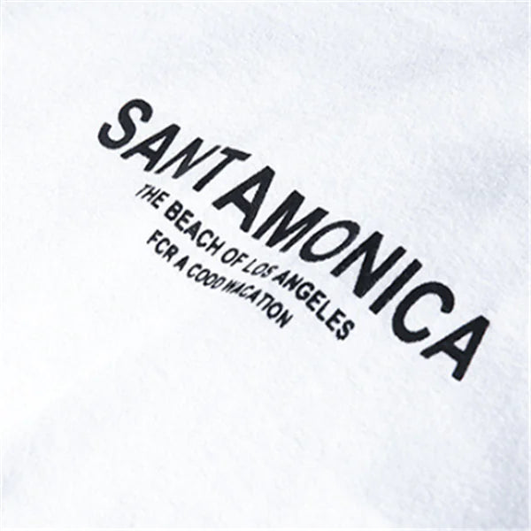 Graphic Letter Print Short Sleeve SANTAMONICA T-Shirt