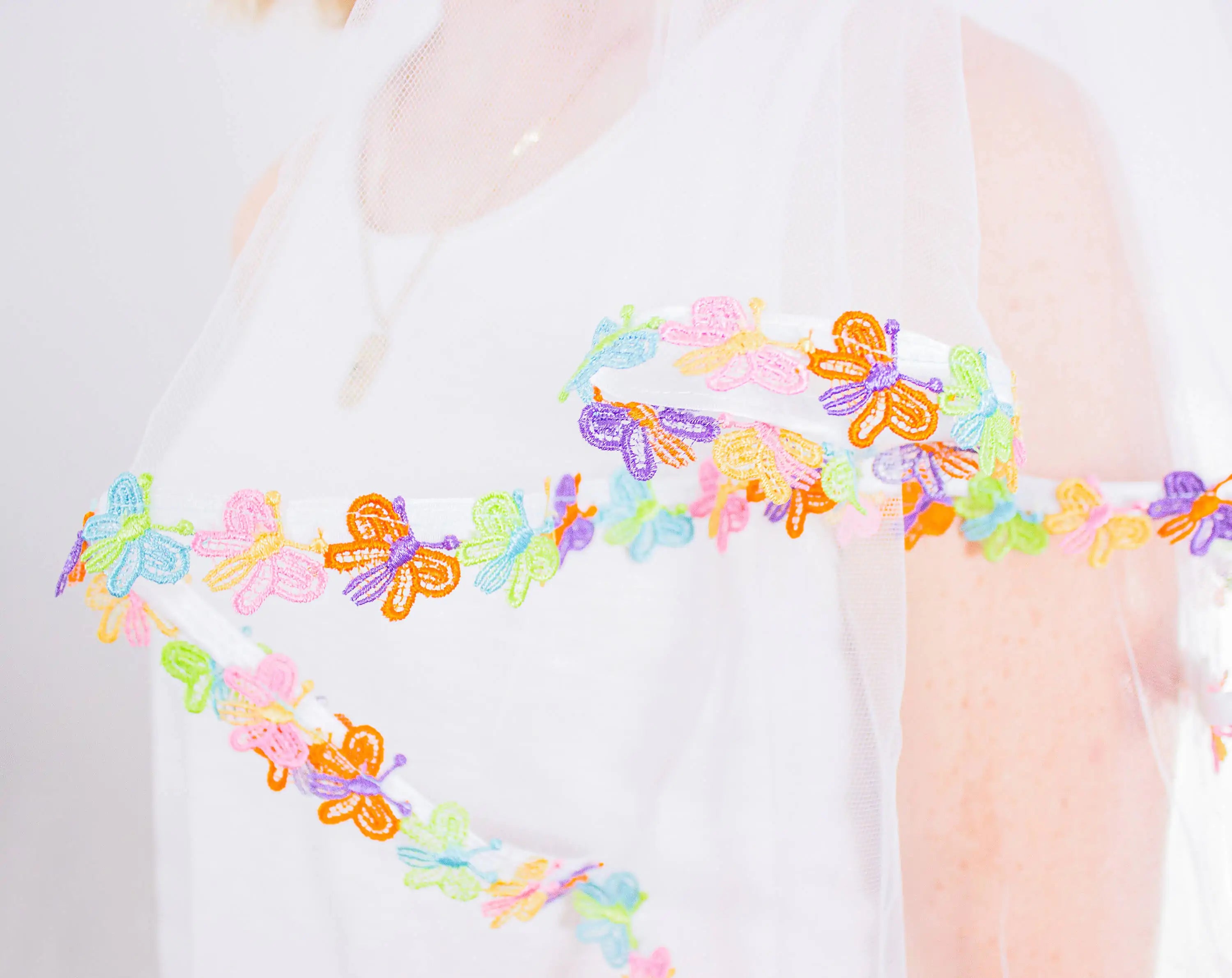 90's Retro Butterfly Bachelorette Party Veil